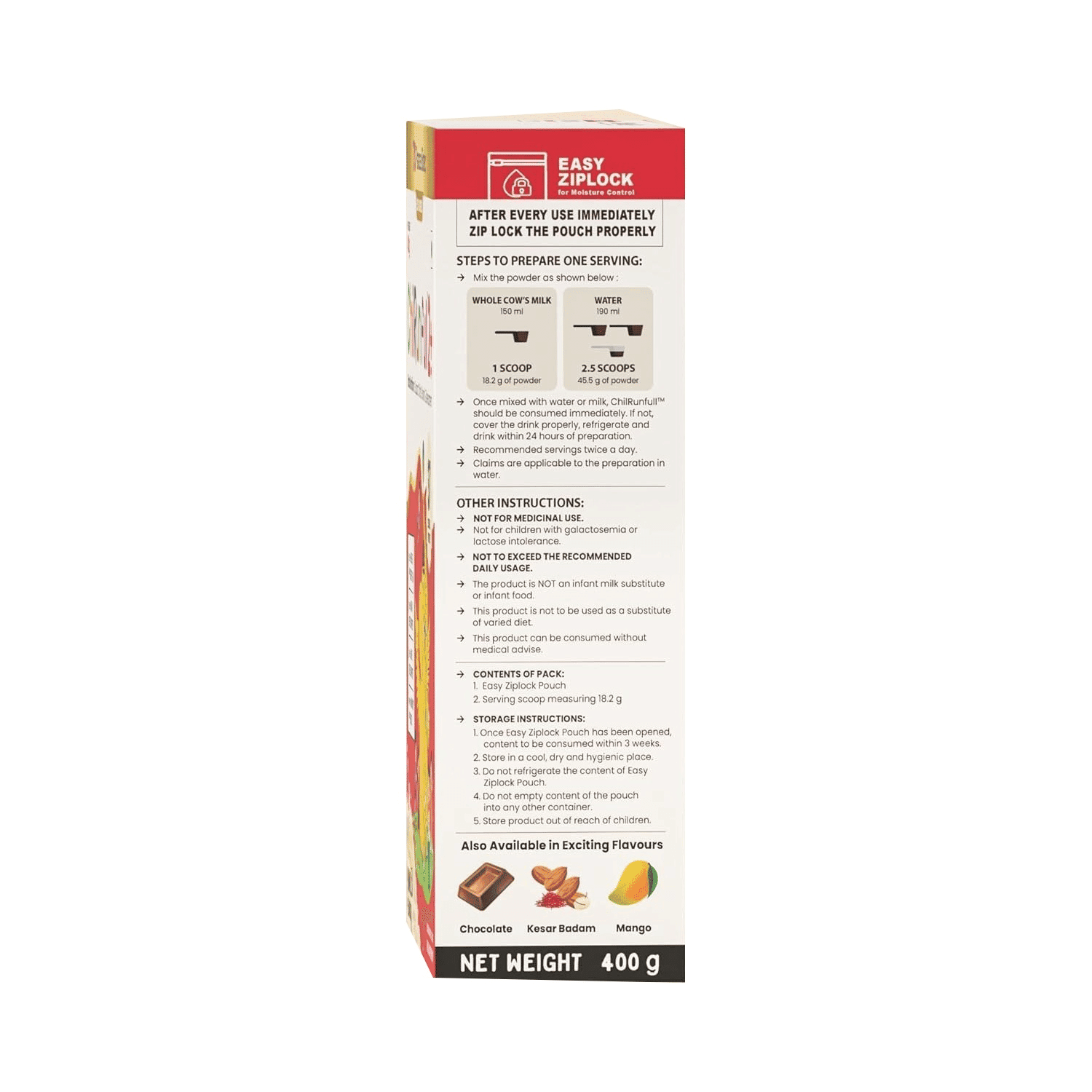 CHILRUN FULL(CHOCLATE) CARTON 400GM - Scraped Image