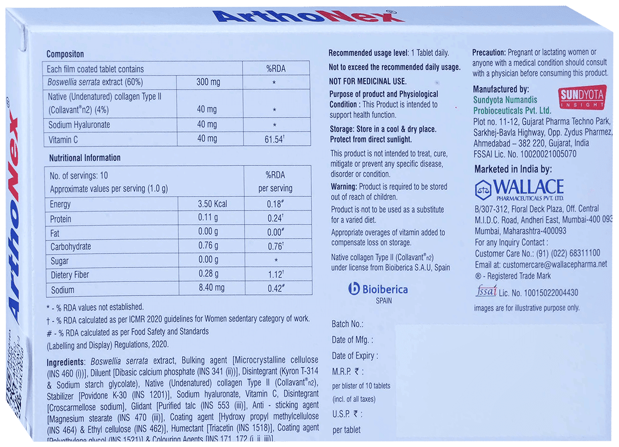 ARTHONEX TABLET 10'S - Scraped Image