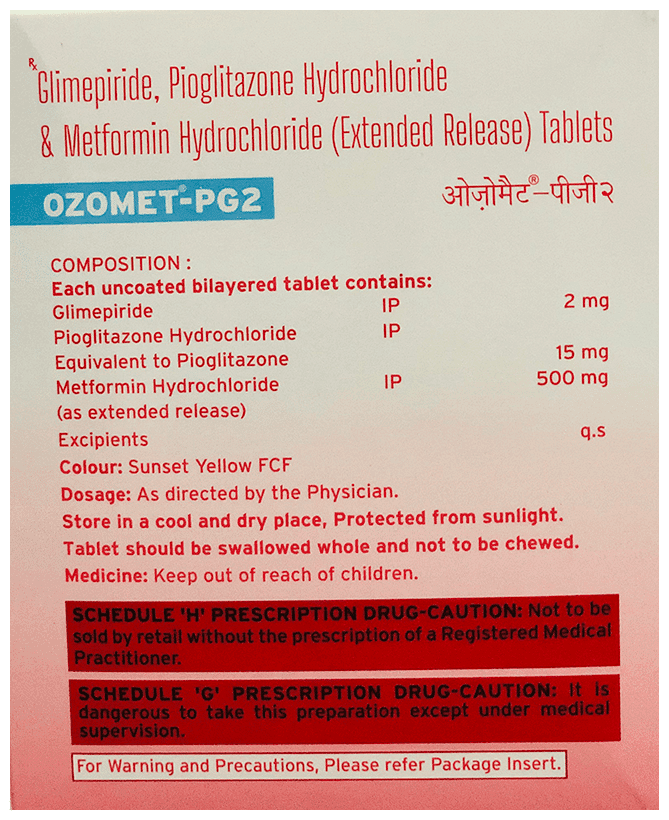 OZOMET PG2 TAB 30'S - Scraped Image