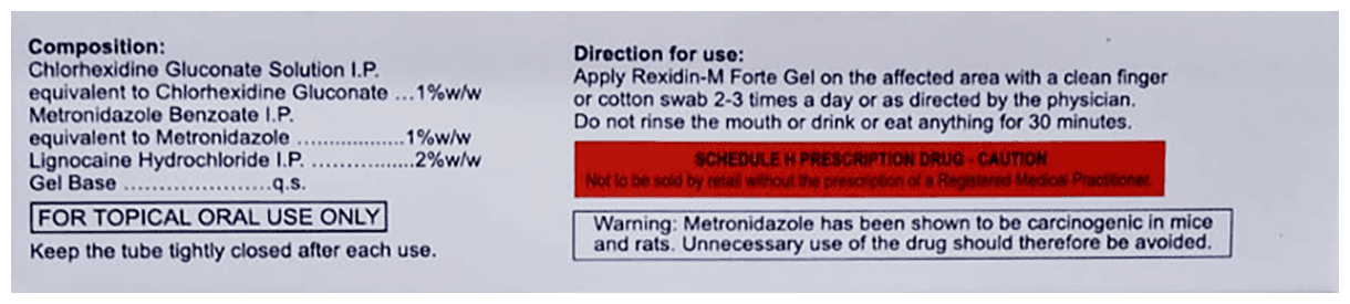 REXIDIN M FORTE GEL 15G 15GMS - Scraped Image