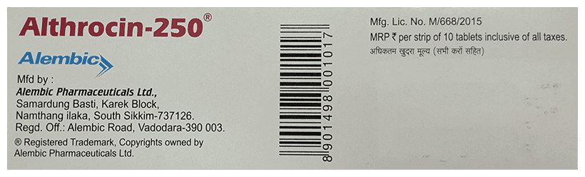 ALTHROCIN 250MG 10S - Scraped Image