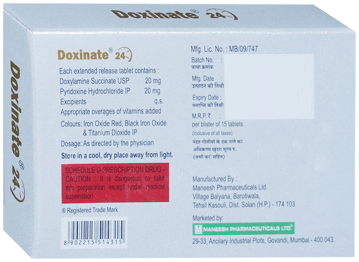 DOXINATE 24 TABLET 1X15' SALE - Scraped Image