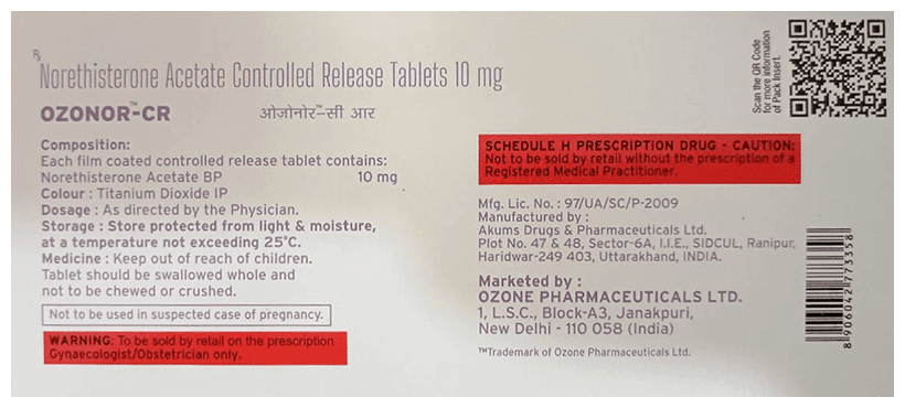 OZONOR CR TABLET - Scraped Image