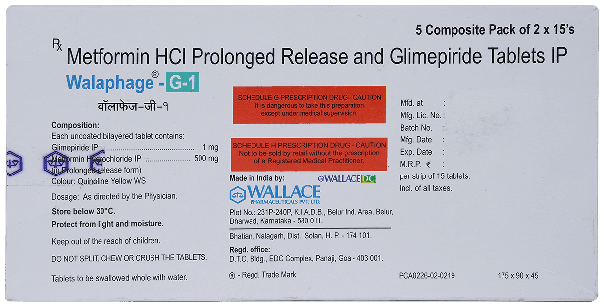 WALAPHAGE G-1 TABLET 15'S - Scraped Image