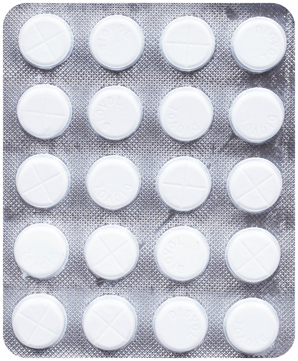 DIOVOL TAB BLISTER 20S - Scraped Image