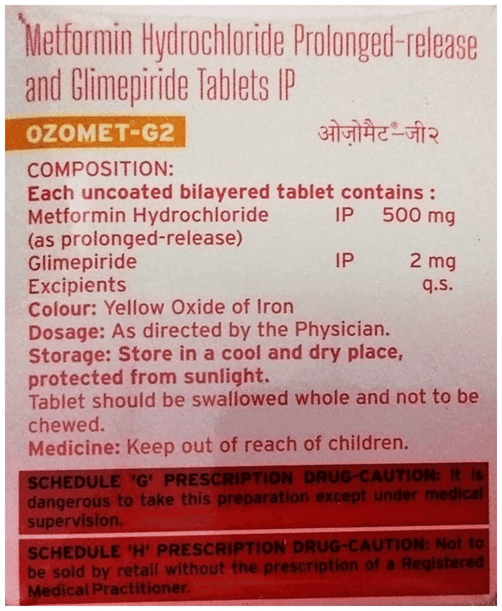 OZOMET G2 TAB 30'S - Scraped Image
