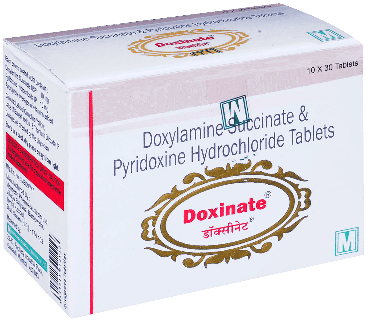 DOXINATE TABLETS 30'S - Scraped Image
