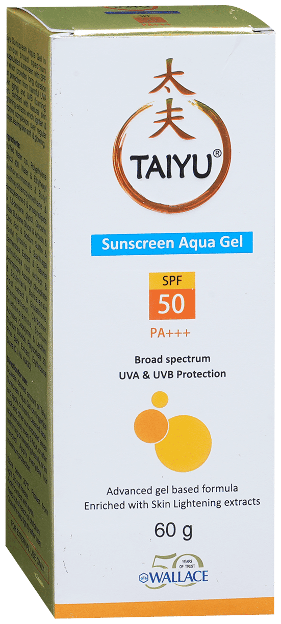 TAIYU SUNSCREEN AQUA GEL 60GM 60GM - Scraped Image