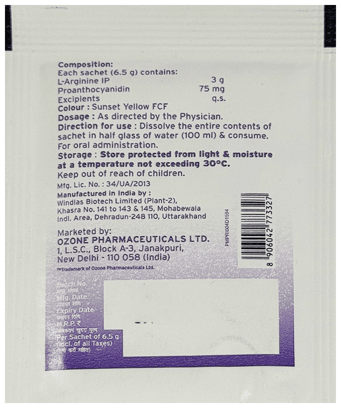ARGINOZ SACHET 6.5G - Scraped Image