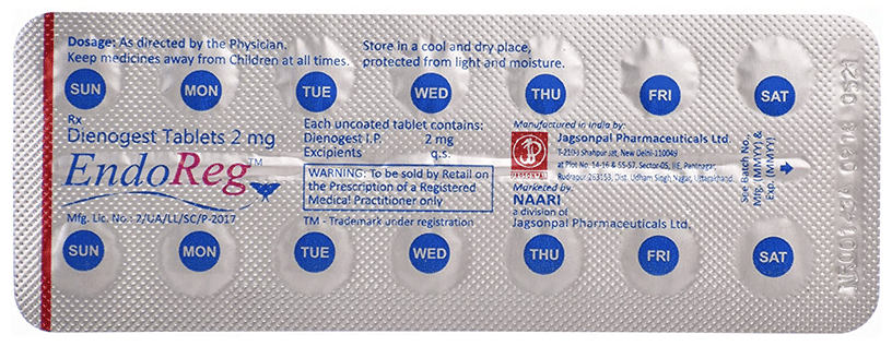 ENDOREG TABLET 1X14 - Scraped Image