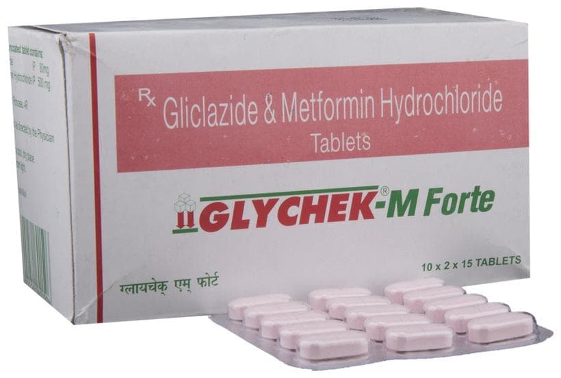 GLYCHEK M FORTE TAB 15'S - Scraped Image