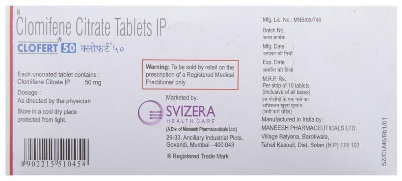 CLOFERT-25 TABLET 30'S - Scraped Image
