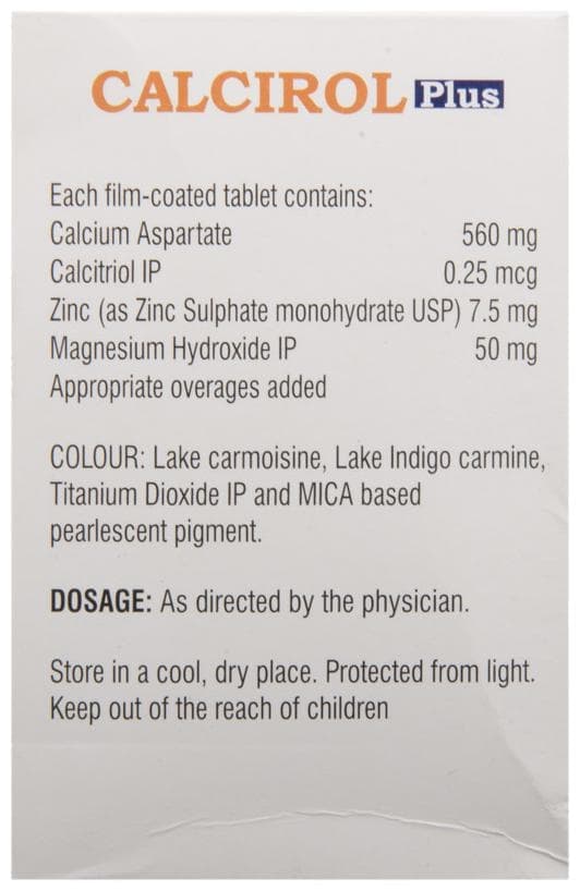 CALCIROL PLUS TABLET 10X10 - Scraped Image