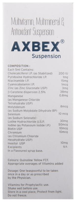 AXBEX SYRUP 100ML 100ML - Scraped Image