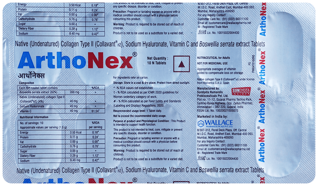 ARTHONEX TABLET 10'S - Scraped Image