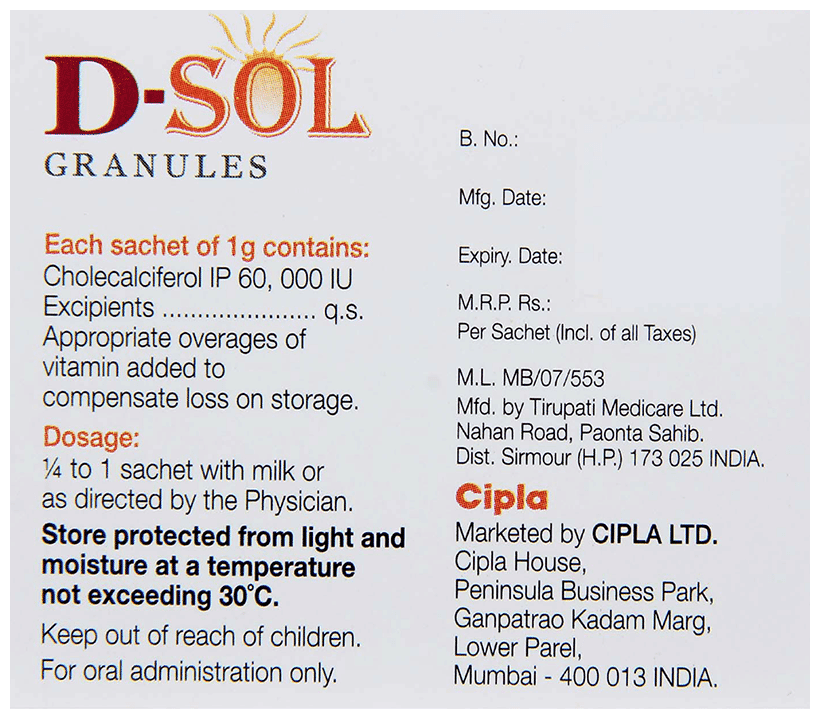 D-SOL GRANULES 10'S - Scraped Image
