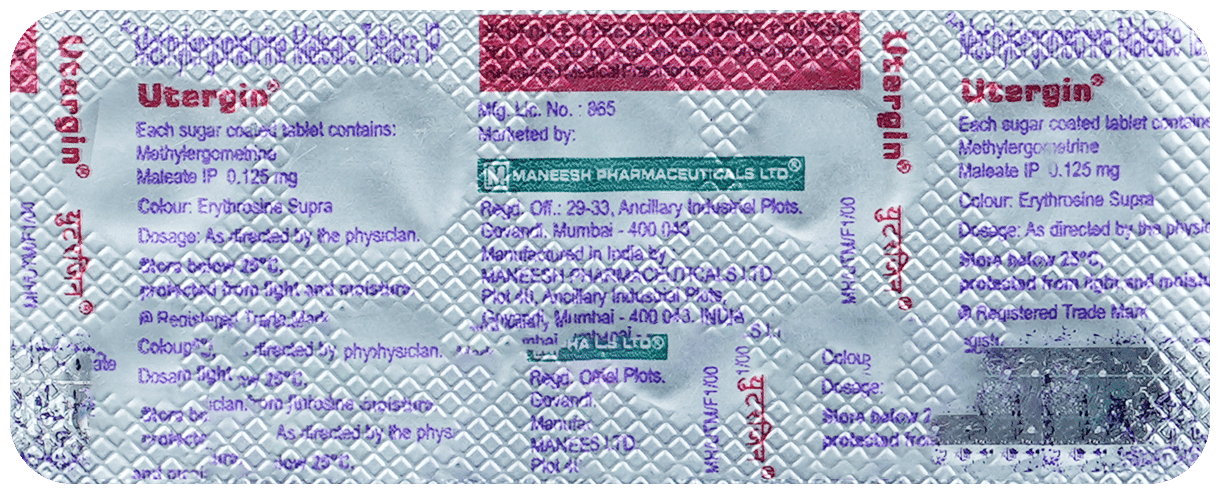 UTERGIN TABLET 10'S - Scraped Image