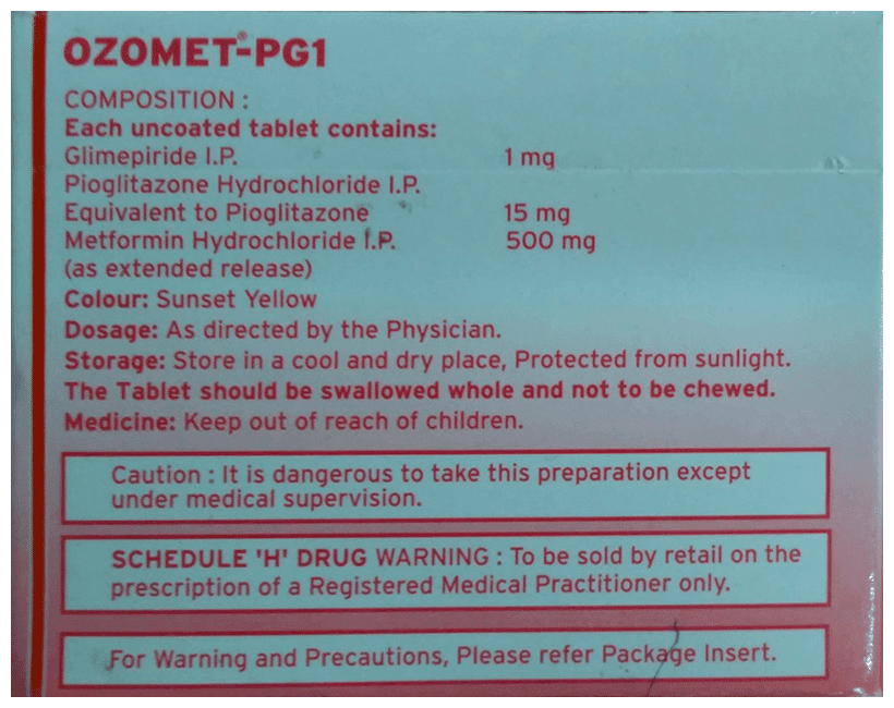 OZOMET PG1 TAB 30'S - Scraped Image