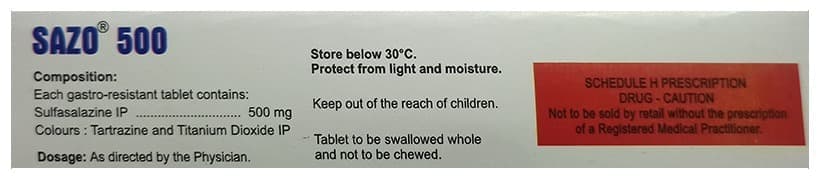 SAZ0 500 TABLET 15'S - Scraped Image