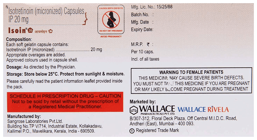 ISOIN 20MG CAPSULE 20MG - Scraped Image