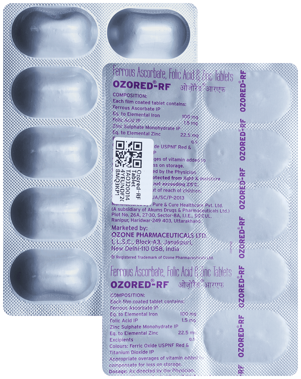 OZORED RF TABLET 10'S - Scraped Image